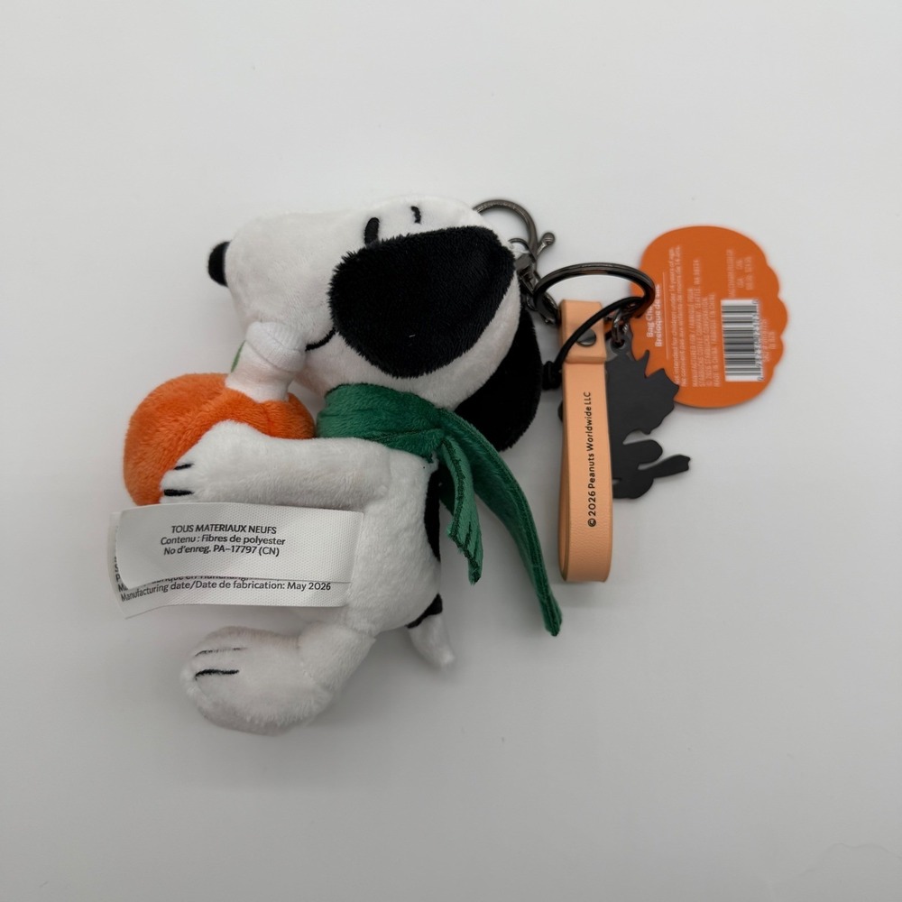 Starbucks X Peanuts Collaboration Snoopy Bag Charm Plush IN HAND 100% Authentic - Picture 4 of 4